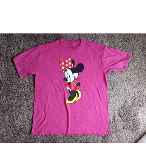 Disney Minnie Mouse Big Classic Portrait Pink T-Shirt Size XL